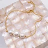 Lace & Favour Sadie Gold Zierliches Perlenarmband | L&F* Geschenke Für Brautjungfern | Geschenke Für Die Braut