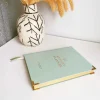 Blush & Gold Salbeigrünes Luxus-Hochzeitsplanerbuch mit vergoldeten Rändern* Wedding Planner Bücher | Geschenke Für Die Braut