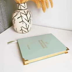 Blush & Gold Salbeigrünes Luxus-Hochzeitsplanerbuch mit vergoldeten Rändern* Wedding Planner Bücher | Geschenke Für Die Braut