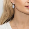 Sarah Alexander Alpine Snow Blue Lace Achat Double Drop Ohrringe* Etwas Blaue Geschenke | Geschenke Für Die Mutter Des Bräutigams