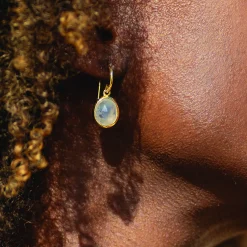 Sarah Alexander Antigua Regenbogen Mondstein Gold Tropfen Ohrringe* Geschenke Für Die Mutter Des Bräutigams | Geschenke Für Die Mutter Der Braut