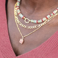 Sarah Alexander Aztekischer Rhodochrosit-Anhänger mit quadratischem Motiv* Geschenke Für Die Mutter Des Bräutigams | Geschenke Für Die Mutter Der Braut