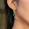 Sarah Alexander Kaori Malachit Ohrringe mit rundem Charme* Geschenke Für Die Mutter Des Bräutigams | Geschenke Für Die Mutter Der Braut