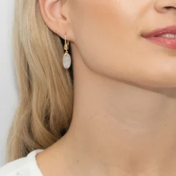 Sarah Alexander Lerche Mondstein Ovale Tropfenohrringe* Geschenke Für Die Mutter Des Bräutigams | Geschenke Für Die Mutter Der Braut