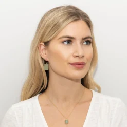 Sarah Alexander Mesmerise Grüner Aventurin Quadratische Tropfenohrringe* Geschenke Für Die Mutter Des Bräutigams | Geschenke Für Die Mutter Der Braut