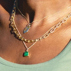 Sarah Alexander Napa Malachit Square Charm-Anhänger* Geschenke Für Die Mutter Des Bräutigams | Geschenke Für Die Mutter Der Braut