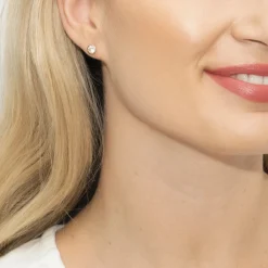 Sarah Alexander Neid Gold Solitär Kristall-Ohrstecker* Geschenke Für Brautjungfern | Kristall-hochzeitsschmuck
