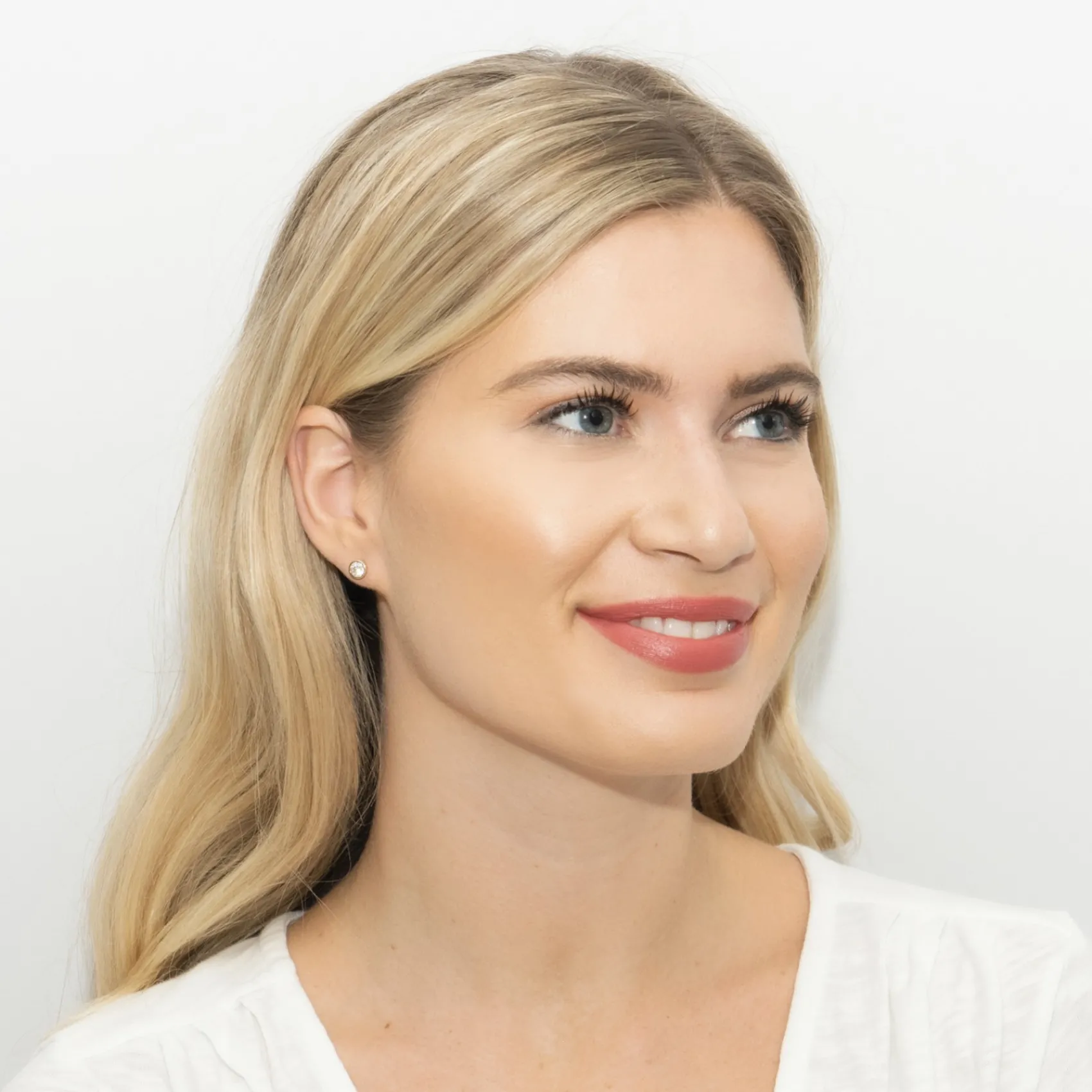 Sarah Alexander Neid Gold Solitär Kristall-Ohrstecker* Geschenke Für Brautjungfern | Kristall-hochzeitsschmuck