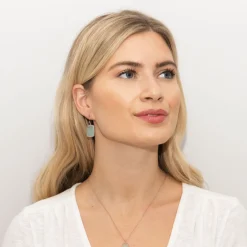 Sarah Alexander Rendezvous Aqua Chalcedon Quadratische Tropfenohrringe* Etwas Blaue Geschenke | Geschenke Für Die Mutter Des Bräutigams