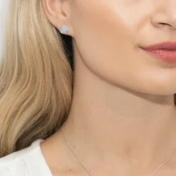 Sarah Alexander Sea Mist Blue Lace Achat Silber-Ohrstecker* Etwas Blaue Geschenke | Geschenke Für Die Mutter Des Bräutigams