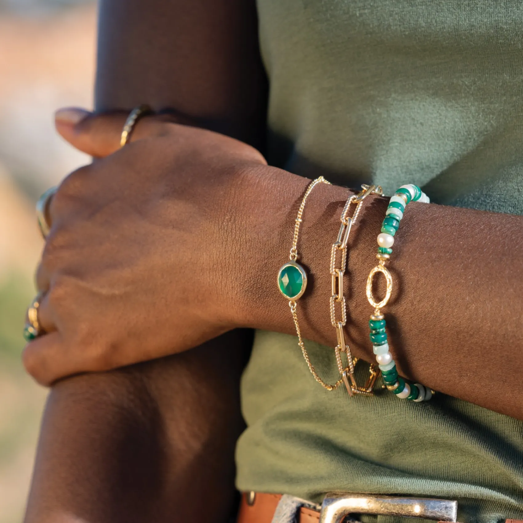 Sarah Alexander Tanger Amazonit Gold Edelstein-Armband* Geschenke Für Die Mutter Des Bräutigams | Geschenke Für Die Mutter Der Braut