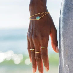 Sarah Alexander Tanger Amazonit Gold Edelstein-Armband* Etwas Blaue Geschenke | Geschenke Für Die Mutter Des Bräutigams