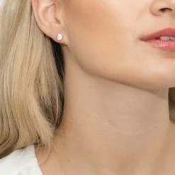 Sarah Alexander Ultra Rose Gold Solitär Kristall Ohrstecker* Geschenke Für Brautjungfern | Kristall-hochzeitsschmuck