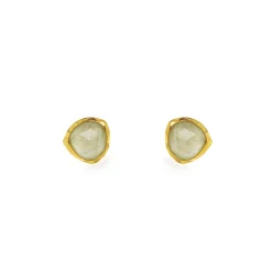 Sarah Alexander Zitronengras-Prähnit-Ohrstecker aus Gold* Geschenke Für Die Mutter Der Braut | Geschenke Für Brautjungfern