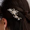 Lace & Favour Sierra Gold Floral Kristall Hochzeit Haarspange* Abschlussball Haarspangen & Kämme | Geschenke Für Brautjungfern