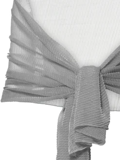 Poirier Silberner Metallic-Hochzeitsschal* Hochzeitsumhänge & Tücher | Hochzeitsgast-jacken & Cover Ups