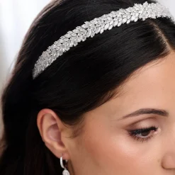 Lace & Favour Sorrento CZ Kristall verschönert Brautstirnband* Abschlussball-haarbänder & Tiaras | Haarschmuck Aus Kristall