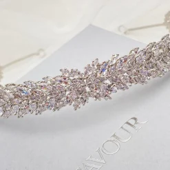 Lace & Favour Sorrento CZ Kristall verschönert Brautstirnband* Abschlussball-haarbänder & Tiaras | Haarschmuck Aus Kristall