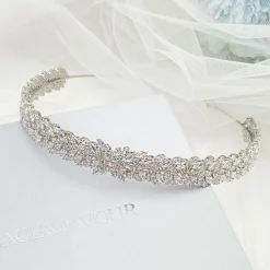 Lace & Favour Sorrento CZ Kristall verschönert Brautstirnband* Abschlussball-haarbänder & Tiaras | Haarschmuck Aus Kristall