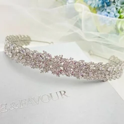 Lace & Favour Sorrento CZ Kristall verschönert Brautstirnband* Abschlussball-haarbänder & Tiaras | Haarschmuck Aus Kristall