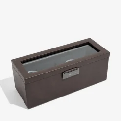 Stackers Braunes 4-teiliges Uhrenetui* Geschenke Für Den Bräutigam | Uhrenboxen