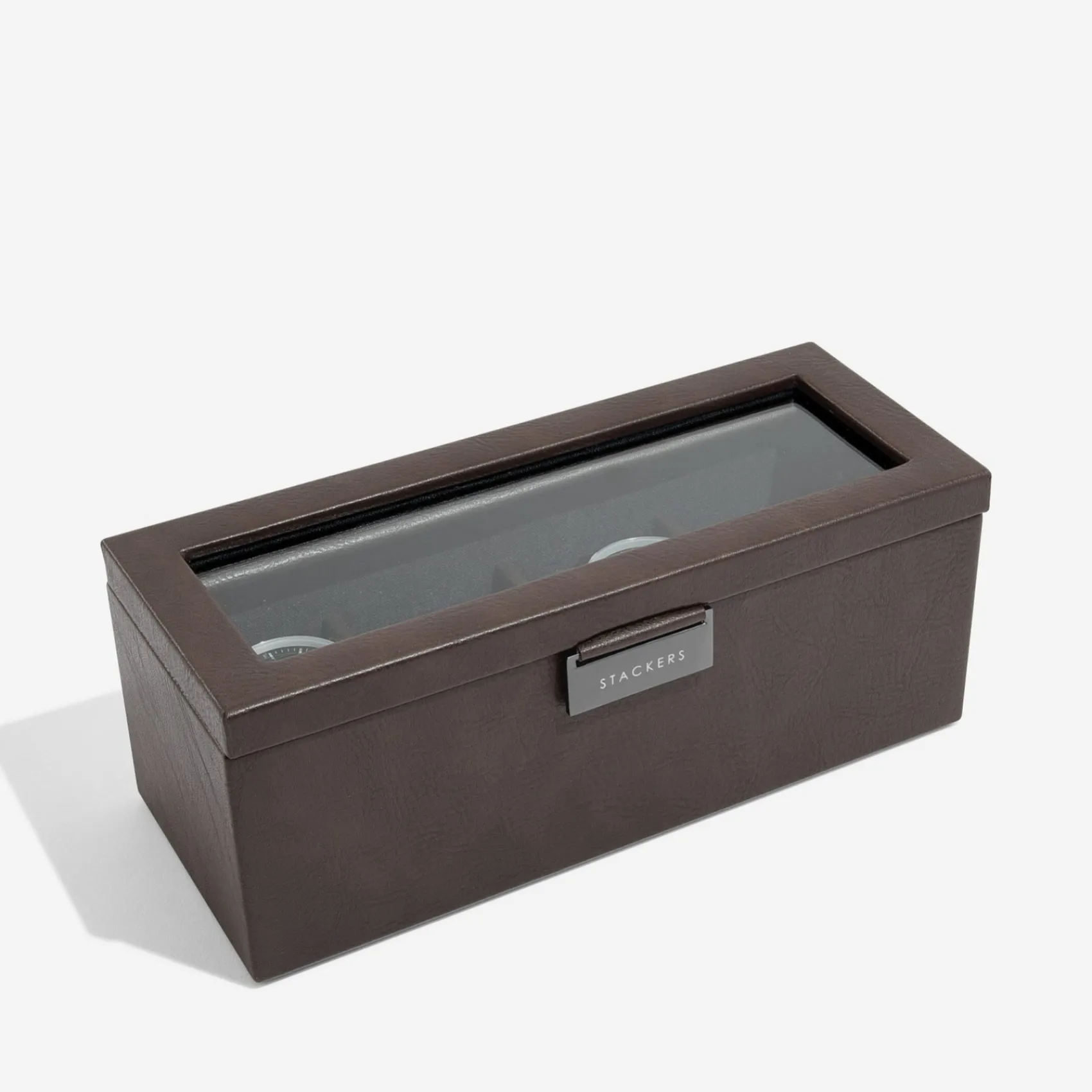 Stackers Braunes 4-teiliges Uhrenetui* Geschenke Für Den Bräutigam | Uhrenboxen