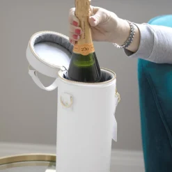 Stackers Champagnerflaschen-Tasche aus weißem Kieselstein* Verlobungsgeschenke | Geschenke Für Die Braut
