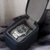Stackers Marineblaue Reise-Uhrenbox mit Reißverschluss* Geschenke Für Den Bräutigam | Uhrenboxen