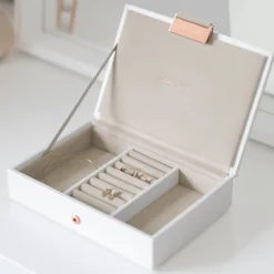 Stackers Mini-Schmuckkästchen in Weiß und Roségold* Geschenke Für Die Mutter Des Bräutigams | Geschenke Für Die Mutter Der Braut