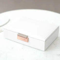 Stackers Mini-Schmuckkästchen in Weiß und Roségold* Geschenke Für Die Mutter Des Bräutigams | Geschenke Für Die Mutter Der Braut