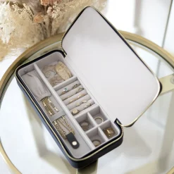 Stackers Navy Sleek Halskette Zipped Travel Jewellery Box* Geschenke Für Die Mutter Des Bräutigams | Geschenke Für Die Mutter Der Braut