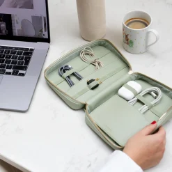 Stackers Salbei Grün Kabel Tidy Pouch Organizer Tasche* Flitterwochengeschenke