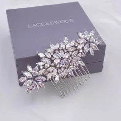 Lace & Favour Sundance glitzernde Kristall Hochzeit Haar Kamm* Abschlussball Haarspangen & Kämme | Haarschmuck Aus Kristall