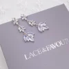Lace & Favour Tansania Cubic Zirkonia Tropfen-Ohrringe* Silberner Abschlussball-schmuck | Abschlussball-ohrringe