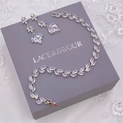 Lace & Favour Tansania Cubic Zirkonia Tropfen-Ohrringe* Silberner Abschlussball-schmuck | Abschlussball-ohrringe