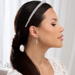Lace & Favour Tatiana Niedrige Kristall-Braut Tiara* Abschlussball-haarbänder & Tiaras | Haarschmuck Aus Kristall