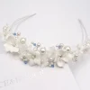Beads & Beyond Tiffany Perle und heller Saphir Kristall Floral Tiara* Etwas Blaue Geschenke | Geschenke Für Die Braut