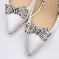 Lace & Favour Tiffany Silber Diamante Bogen Schuh Clips* Geschenke Für Die Braut | Schuhclips