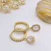 Lace & Favour Tobago Gold Crystal verschönert Huggie Hoop Ohrringe* Goldener Abschlussball-schmuck | Abschlussball-ohrringe