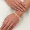 Lace & Favour Tuliana Süßwasserperlen-Brautarmband (Gold)* Gold-hochzeitsschmuck | Hochzeit Armbänder