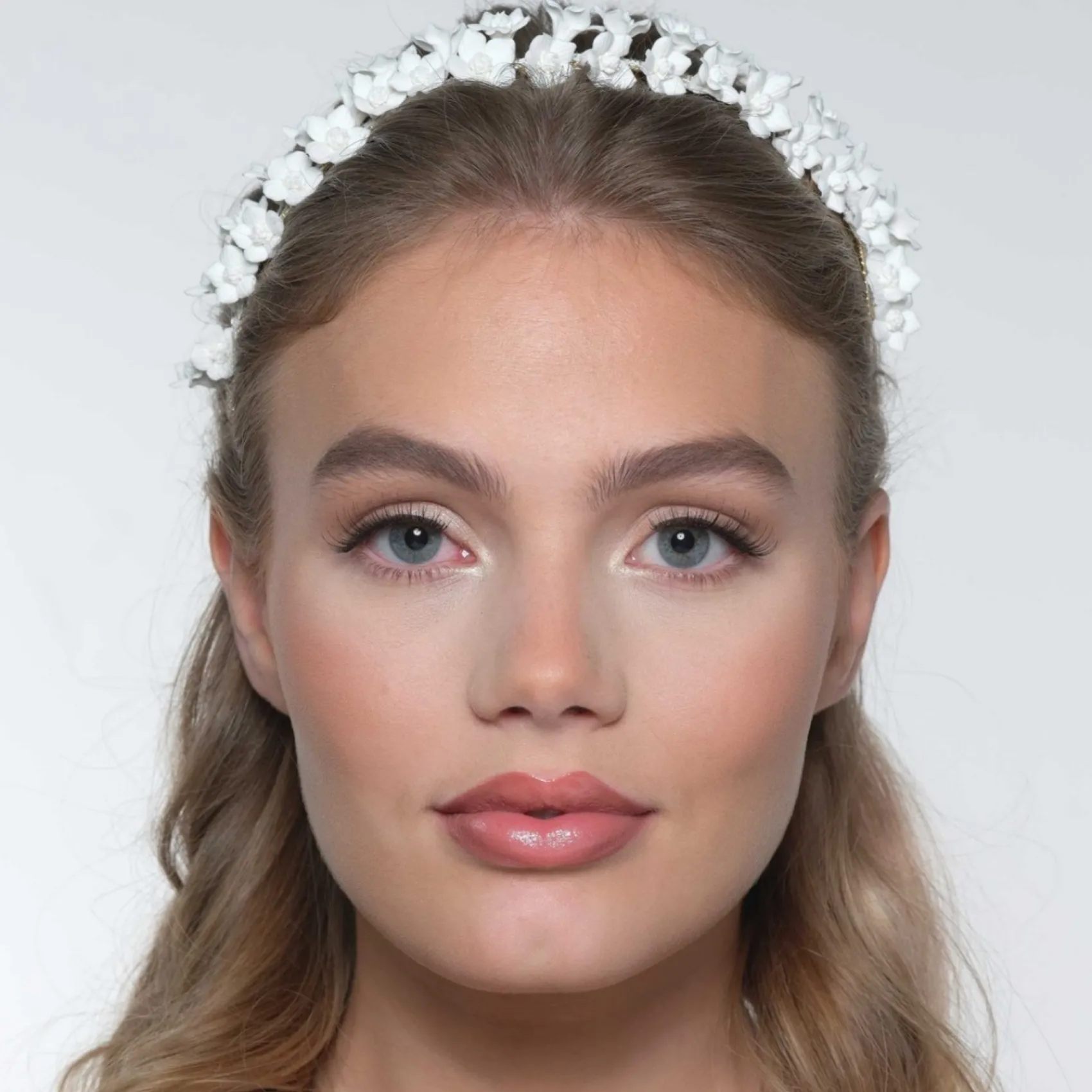 Poirier Violett Elfenbein Porzellan Blume Stirnband* Gold-haar-accessoires | Hochzeit Kopfbedeckungen