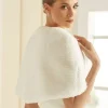 Bianco Evento Weißes Elfenbein Kunstpelz-Brautumhang E306* Jacken, Umhänge Und Schals Aus Kunstfell | Hochzeitsumhänge & Tücher