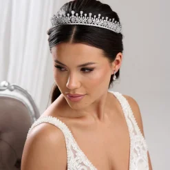 Lace & Favour Windsor kubischer Zirkon Kristall Hochzeit Tiara* Vintage-kopfbedeckungen | Haarschmuck Aus Kristall